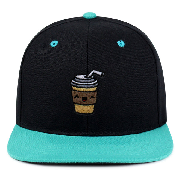 Morning Coffee Snapback Hat Embroidered Hip-Hop Baseball Cap Latte Americano