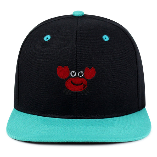 Funny Crab Snapback Hat Embroidered Hip-Hop Baseball Cap Ocean Sea Fishing