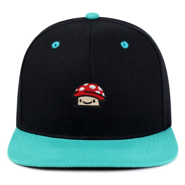 Mushroom  Snapback Hat Embroidered Hip-Hop Baseball Cap Red