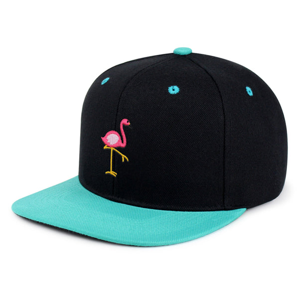 Flamingo Snapback Hat Embroidered Hip-Hop Baseball Cap Bird Pink