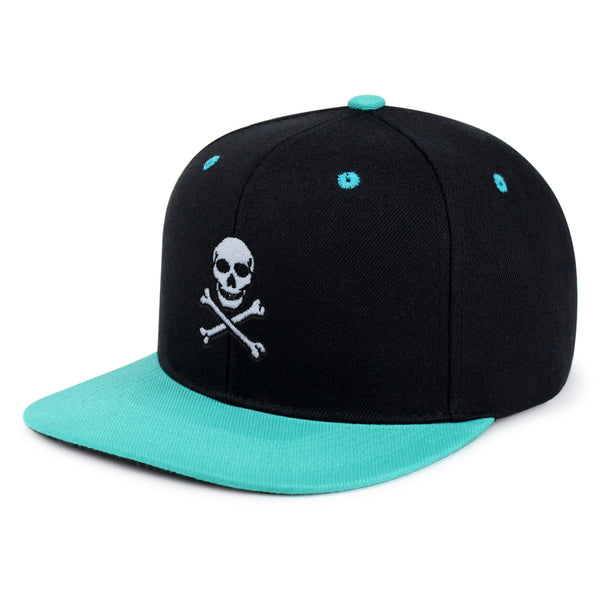 Pirate Skull Snapback Hat Embroidered Hip-Hop Baseball Cap Scary Grunge