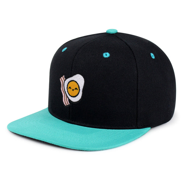 Egg and Bacon Snapback Hat Embroidered Hip-Hop Baseball Cap Breakfast