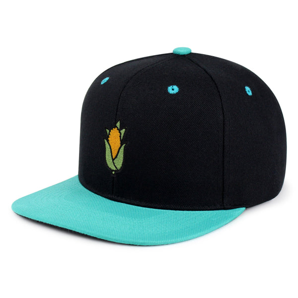 Corn Snapback Hat Embroidered Hip-Hop Baseball Cap Vegetable Foodie Farmers