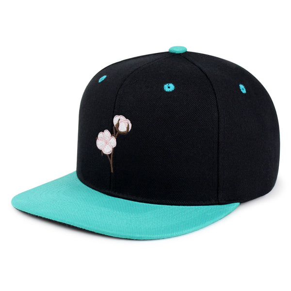 Cotton Flower Snapback Hat Embroidered Hip-Hop Baseball Cap Tree