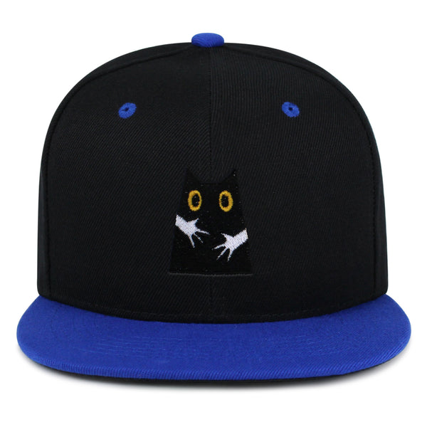 Hugs Snapback Hat Embroidered Hip-Hop Baseball Cap Black Cat Mom