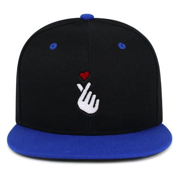 Korean Heart Finger Snapback Hat Embroidered Hip-Hop Baseball Cap Korea Sign