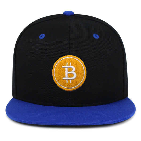 Bitcoin Snapback Hat Embroidered Hip-Hop Baseball Cap Cryptocurrency Investing