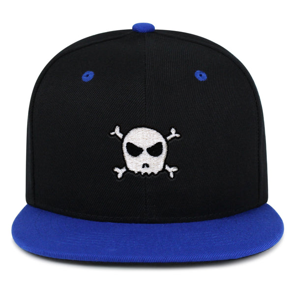 Skull Snapback Hat Embroidered Hip-Hop Baseball Cap Scary Bone