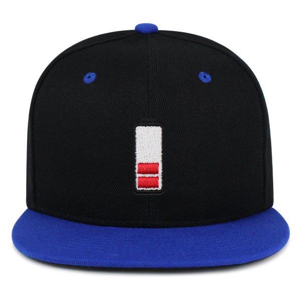 Low Battery Snapback Hat Embroidered Hip-Hop Baseball Cap Phone