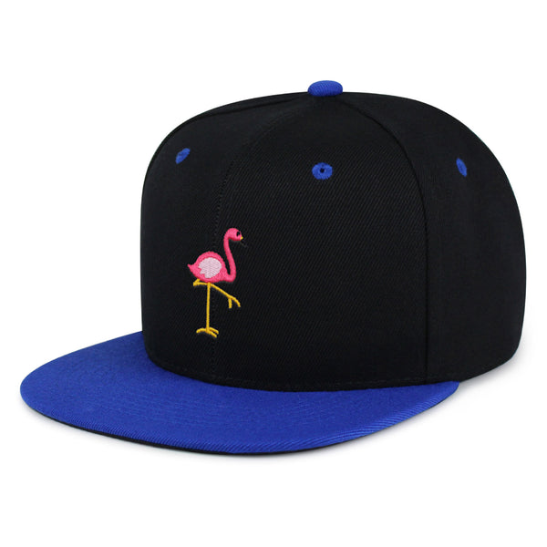 Flamingo Snapback Hat Embroidered Hip-Hop Baseball Cap Bird Pink