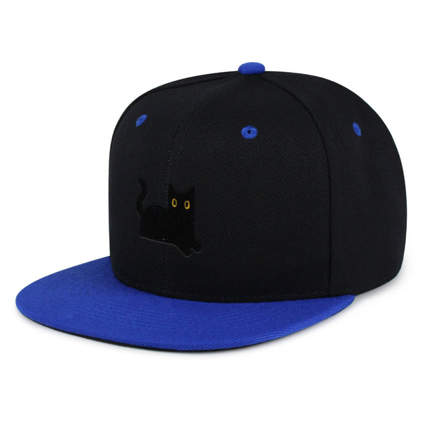 Black Cat Snapback Hat Embroidered Hip-Hop Baseball Cap Cat Mom