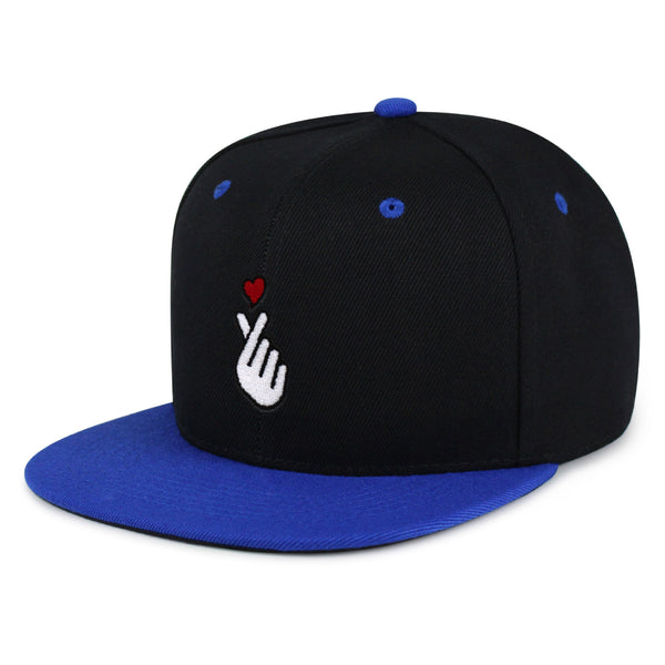 Korean Heart Finger Snapback Hat Embroidered Hip-Hop Baseball Cap Korea Sign