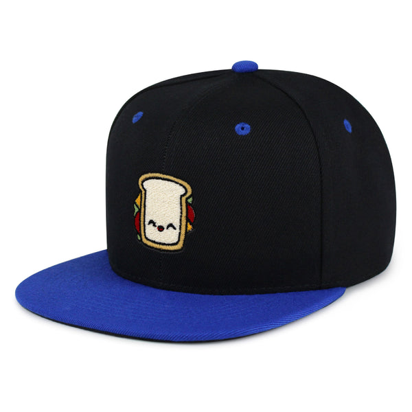 Sandwich Snapback Hat Embroidered Hip-Hop Baseball Cap Toast Foodie