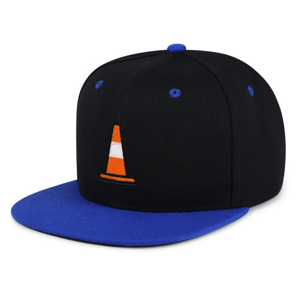 Safety Cone Snapback Hat Embroidered Hip-Hop Baseball Cap Construction