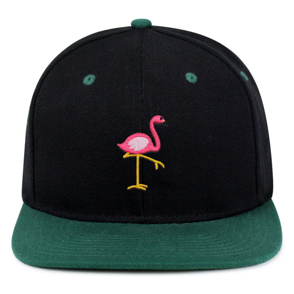 Flamingo Snapback Hat Embroidered Hip-Hop Baseball Cap Bird Pink