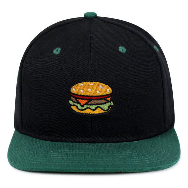 Hamburger Snapback Hat Embroidered Hip-Hop Baseball Cap Fast Food