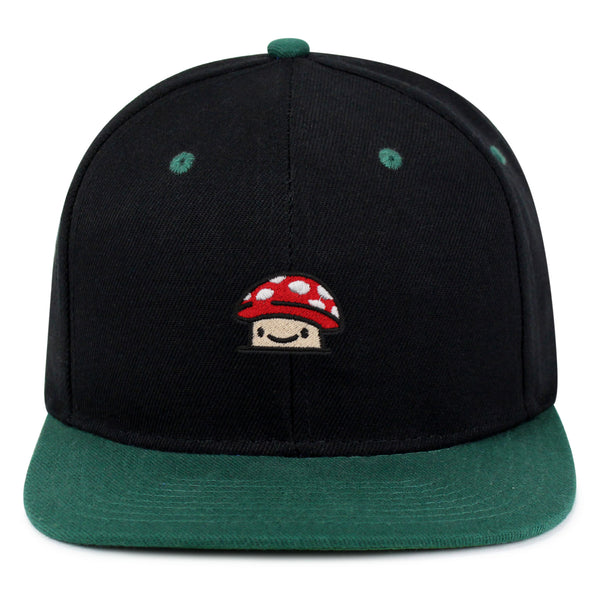 Mushroom  Snapback Hat Embroidered Hip-Hop Baseball Cap Red