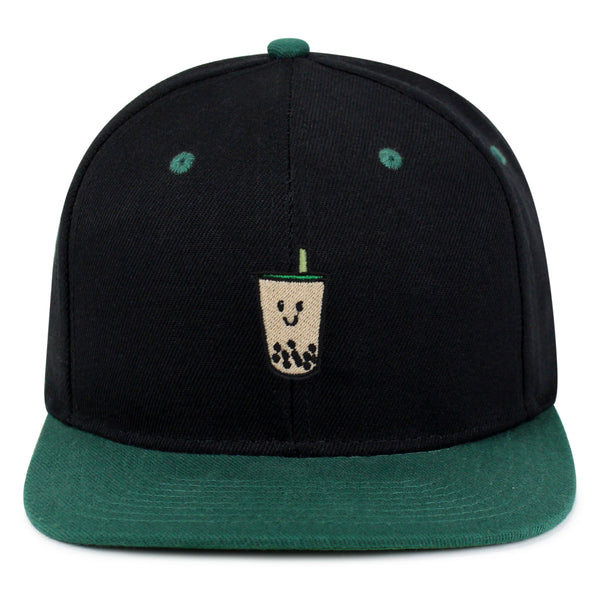 Boba Tea  Snapback Hat Embroidered Hip-Hop Baseball Cap Pearl