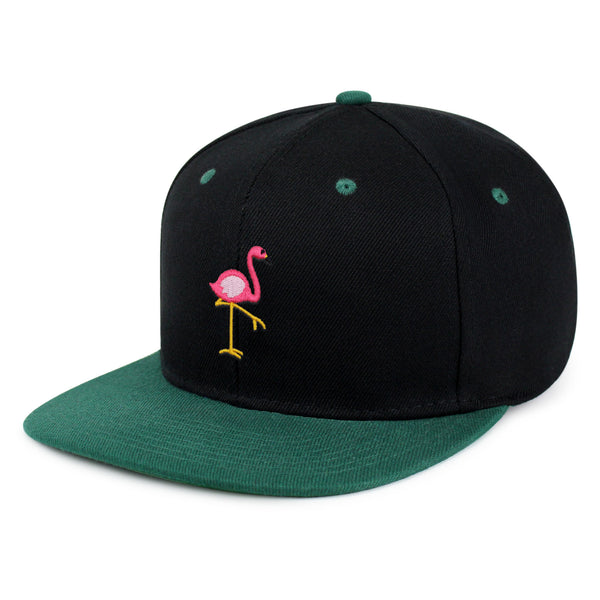 Flamingo Snapback Hat Embroidered Hip-Hop Baseball Cap Bird Pink