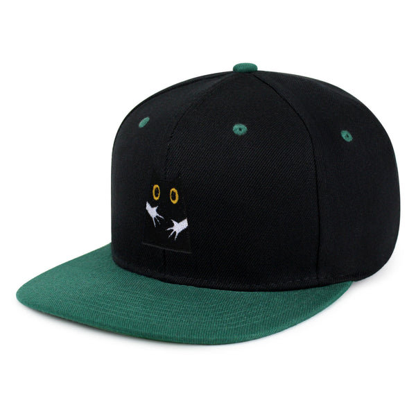 Hugs Snapback Hat Embroidered Hip-Hop Baseball Cap Black Cat Mom