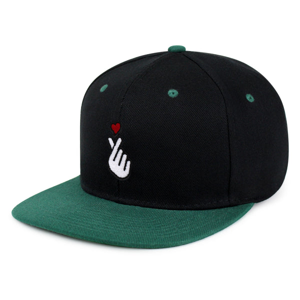 Korean Heart Finger Snapback Hat Embroidered Hip-Hop Baseball Cap Korea Sign