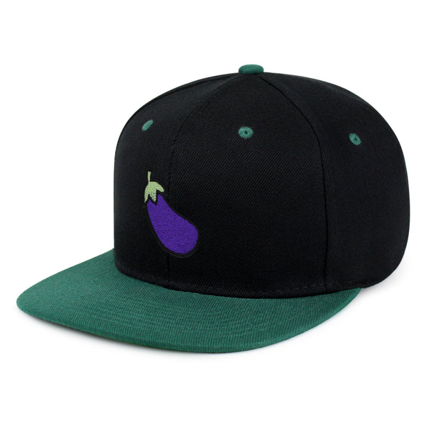 Eggplant Snapback Hat Embroidered Hip-Hop Baseball Cap Foodie Vegetable