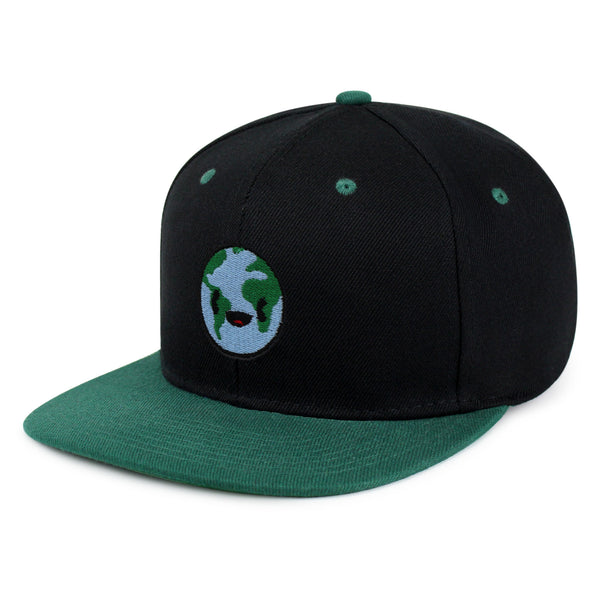 Happy Earth Snapback Hat Embroidered Hip-Hop Baseball Cap Earth Environment