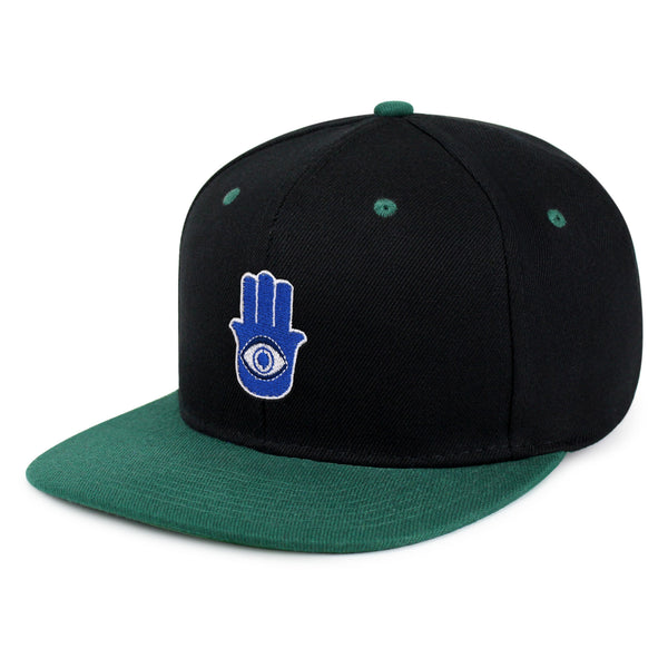 Hamsa Evil Eye Snapback Hat Embroidered Hip-Hop Baseball Cap Turkey Spirit