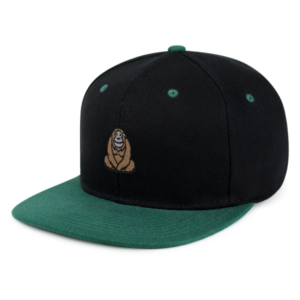 Orangutan Snapback Hat Embroidered Hip-Hop Baseball Cap Sumatran Monkey