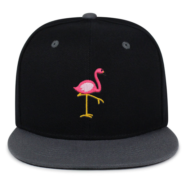 Flamingo Snapback Hat Embroidered Hip-Hop Baseball Cap Bird Pink