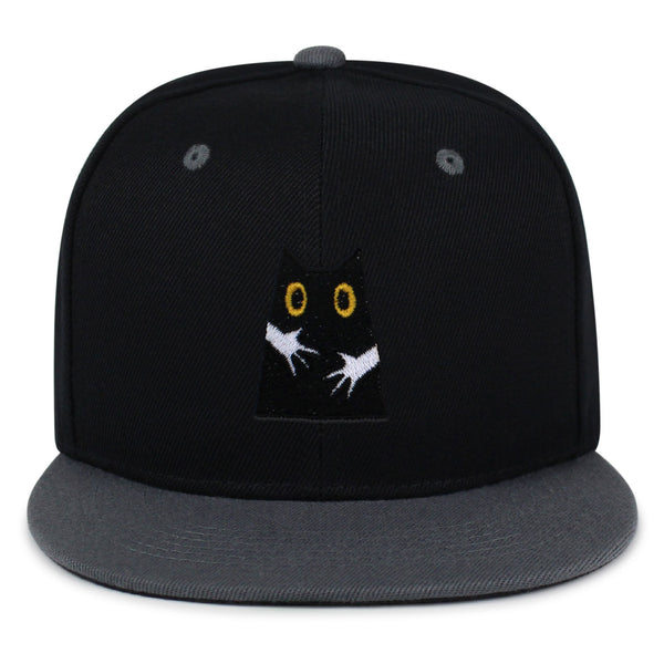 Hugs Snapback Hat Embroidered Hip-Hop Baseball Cap Black Cat Mom