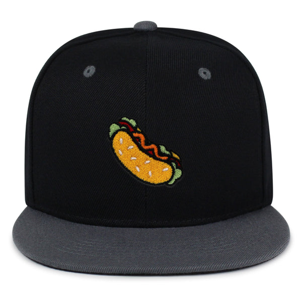 Hot Dog Snapback Hat Embroidered Hip-Hop Baseball Cap Fast Food