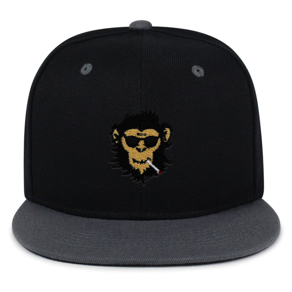 Smoking Monkey Snapback Hat Embroidered Hip-Hop Baseball Cap Wild Animal Funny