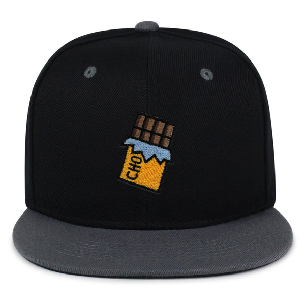 Chocolate Snapback Hat Embroidered Hip-Hop Baseball Cap Foodie Snack Sweet