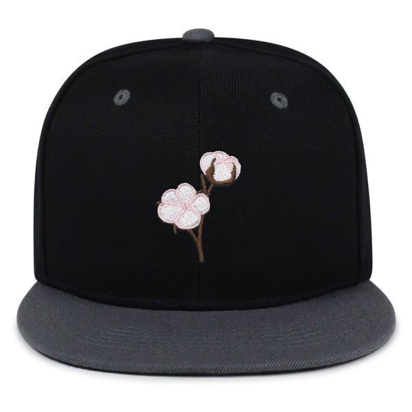 Cotton Flower Snapback Hat Embroidered Hip-Hop Baseball Cap Tree