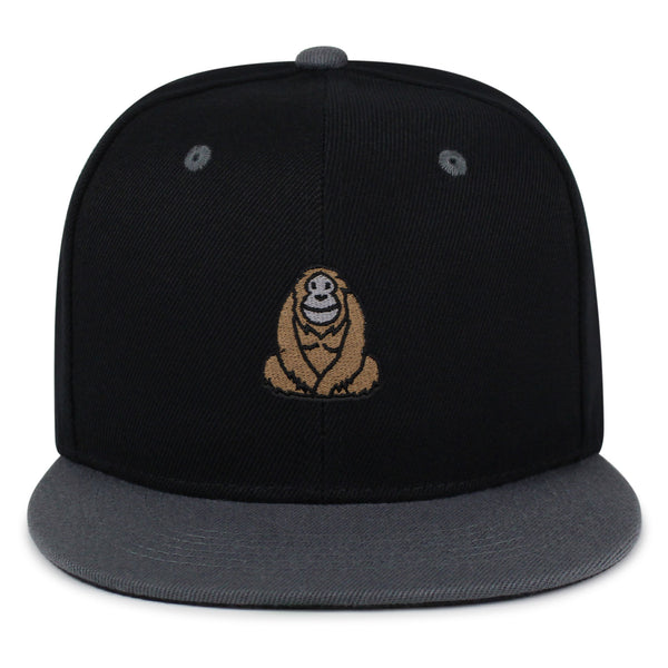 Orangutan Snapback Hat Embroidered Hip-Hop Baseball Cap Sumatran Monkey