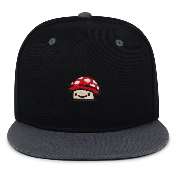 Mushroom  Snapback Hat Embroidered Hip-Hop Baseball Cap Red