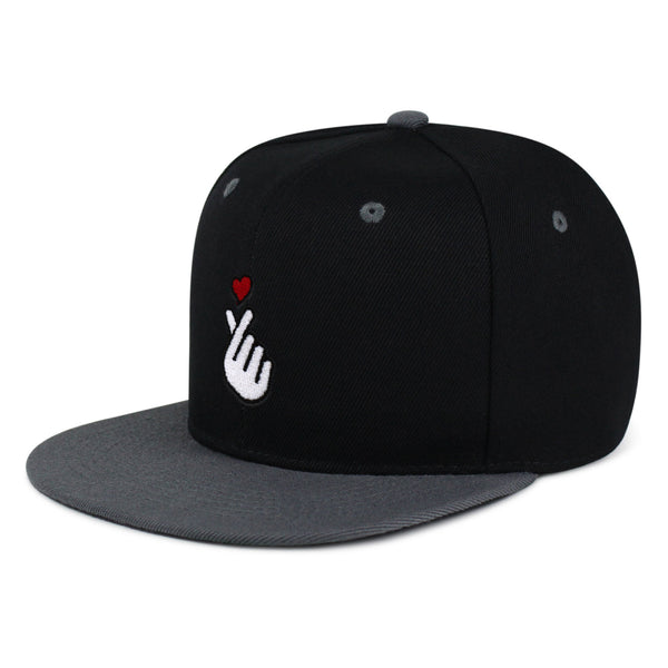 Korean Heart Finger Snapback Hat Embroidered Hip-Hop Baseball Cap Korea Sign