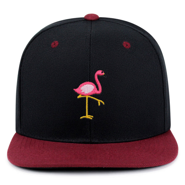 Flamingo Snapback Hat Embroidered Hip-Hop Baseball Cap Bird Pink