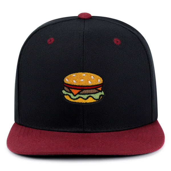 Hamburger Snapback Hat Embroidered Hip-Hop Baseball Cap Fast Food