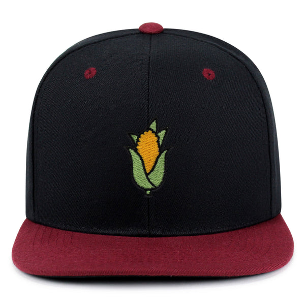 Corn Snapback Hat Embroidered Hip-Hop Baseball Cap Vegetable Foodie Farmers