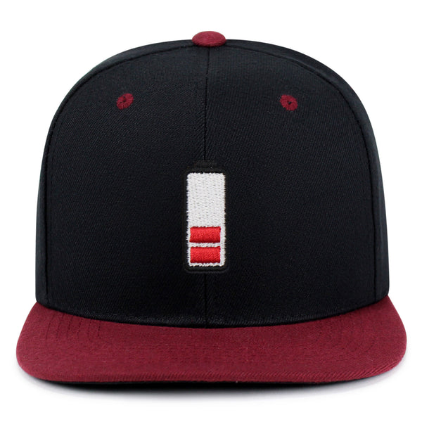 Low Battery Snapback Hat Embroidered Hip-Hop Baseball Cap Phone