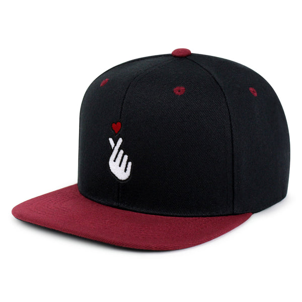 Korean Heart Finger Snapback Hat Embroidered Hip-Hop Baseball Cap Korea Sign