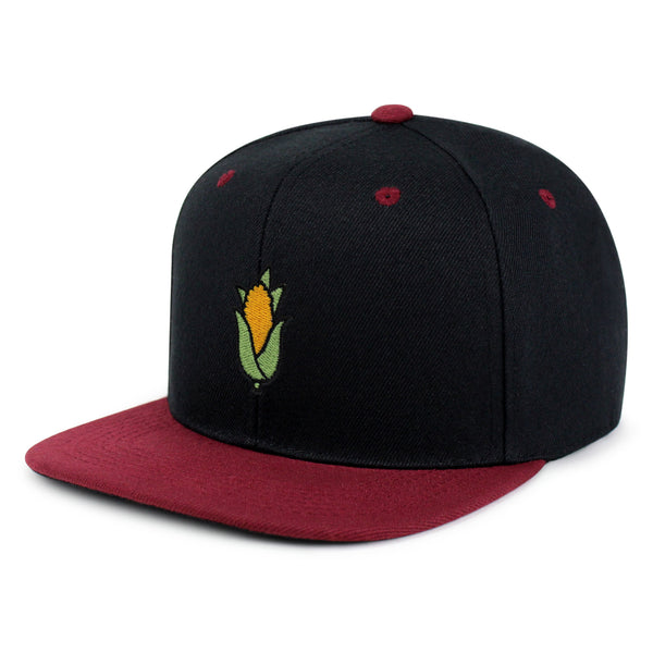 Corn Snapback Hat Embroidered Hip-Hop Baseball Cap Vegetable Foodie Farmers