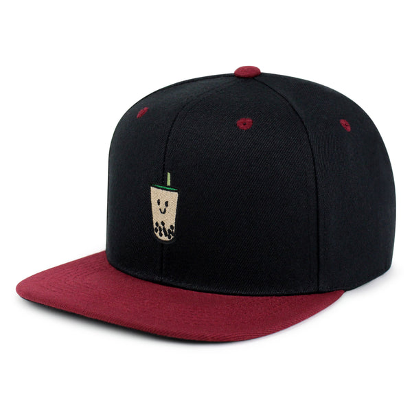 Boba Tea  Snapback Hat Embroidered Hip-Hop Baseball Cap Pearl