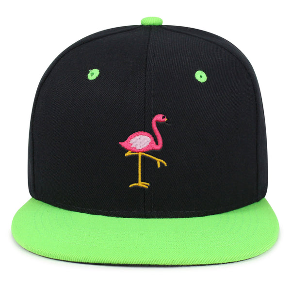 Flamingo Snapback Hat Embroidered Hip-Hop Baseball Cap Bird Pink