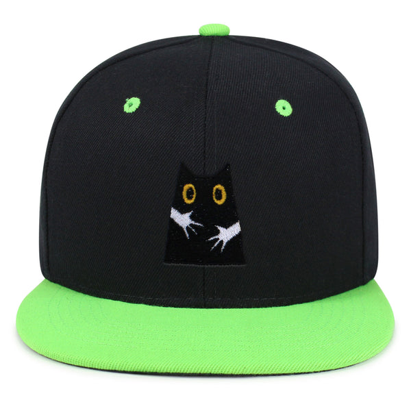 Hugs Snapback Hat Embroidered Hip-Hop Baseball Cap Black Cat Mom