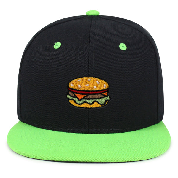 Hamburger Snapback Hat Embroidered Hip-Hop Baseball Cap Fast Food