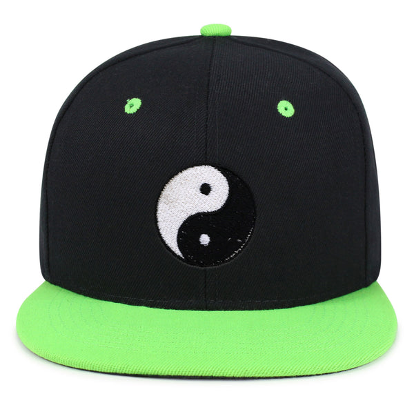 Ying Yang Snapback Hat Embroidered Hip-Hop Baseball Cap Asian Meditation