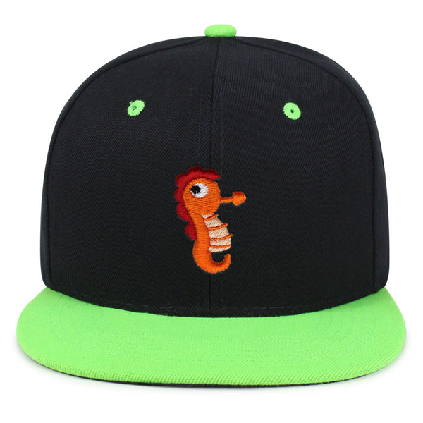 Sea Horse Snapback Hat Embroidered Hip-Hop Baseball Cap Ocean Fish